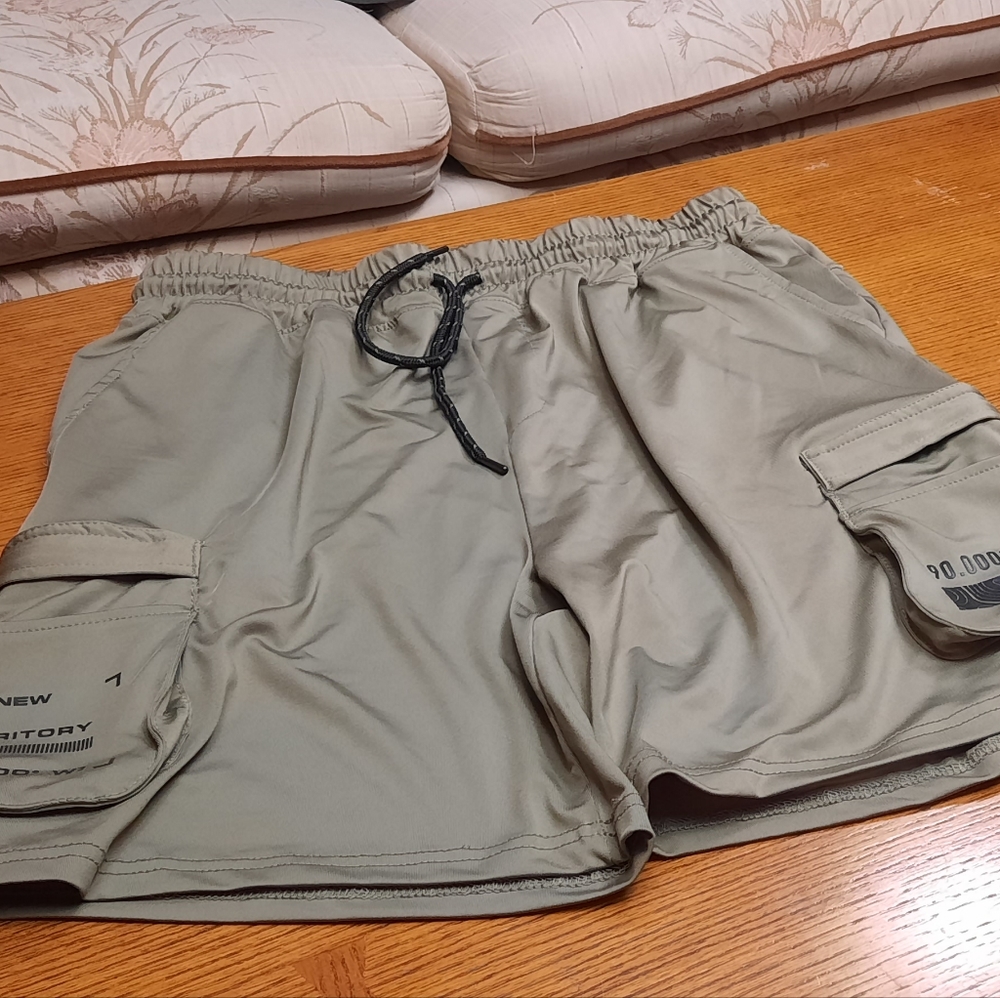 Brooklyn Military Green Athletic Shorts- Large
